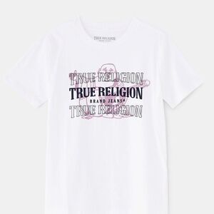 TRUE RELIGION BOYS BUDDHA TEE XS WHITE NWT IN PKG